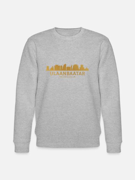 ulanbataar, Mongolian flag mongolia - Stanley/Stella CHANGER Unisex Organic Sweatshirt - heather grey