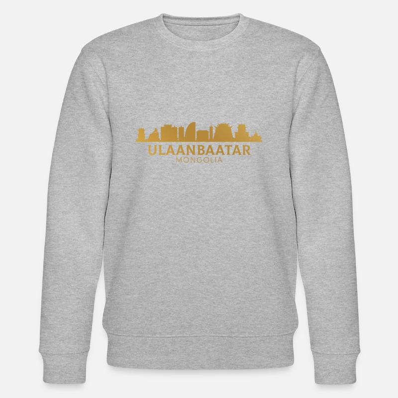 ulanbataar, Mongolian flag mongolia - Stanley/Stella CHANGER Unisex Organic Sweatshirt - heather grey