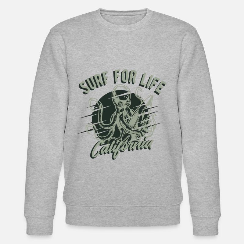 Surfen - Stanley/Stella Unisex Bio-Sweatshirt CHANGER  - Grau meliert