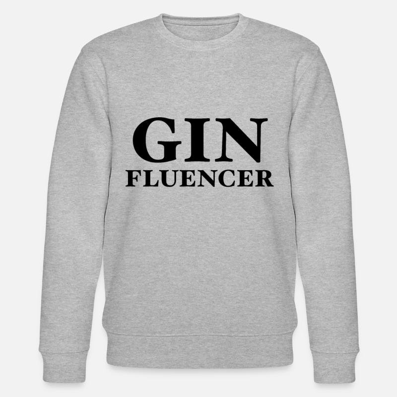 Gin-Fluencer lustiges Alkohol Outfit - Stanley/Stella Unisex Bio-Sweatshirt CHANGER  - Grau meliert