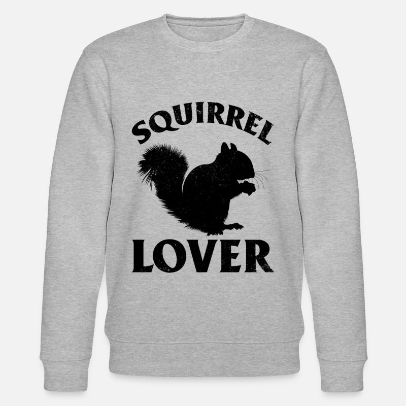 Eichhörnchen Liebhaber Cooles Eichhörnchen - Stanley/Stella Unisex Bio-Sweatshirt CHANGER  - Grau meliert