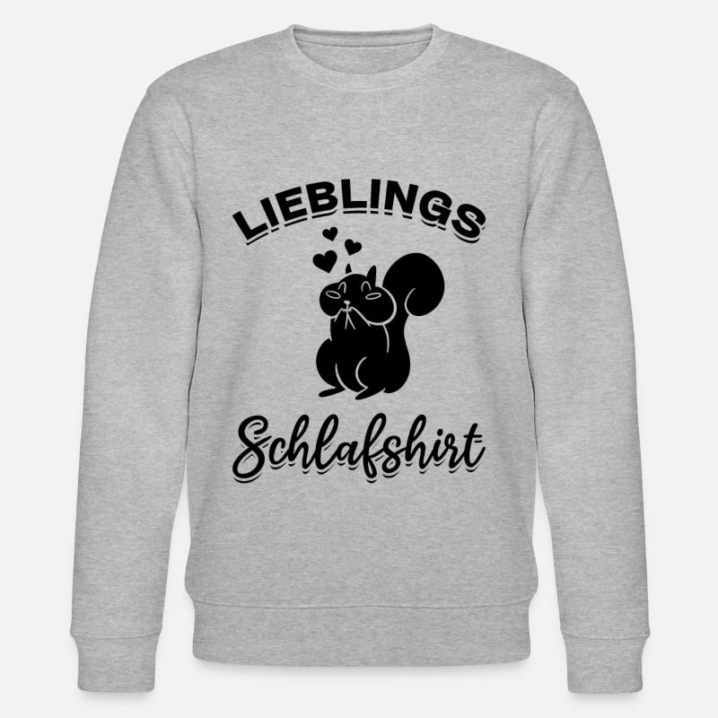 Lieblings-Schlafshirt Eichhörnchenhemd - Stanley/Stella Unisex Bio-Sweatshirt CHANGER  - Grau meliert