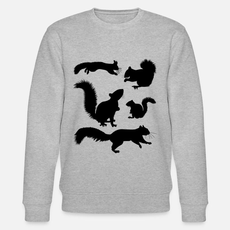 Squirrel, cute squirrel lover, - Stanley/Stella CHANGER Unisex Organic Sweatshirt - heather grey