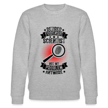 Pensionierter Forensischer Ermittler - Stanley/Stella Unisex Bio-Sweatshirt CHANGER  - Grau meliert - Vorne - Nik (191cm) & Marisol (170cm)