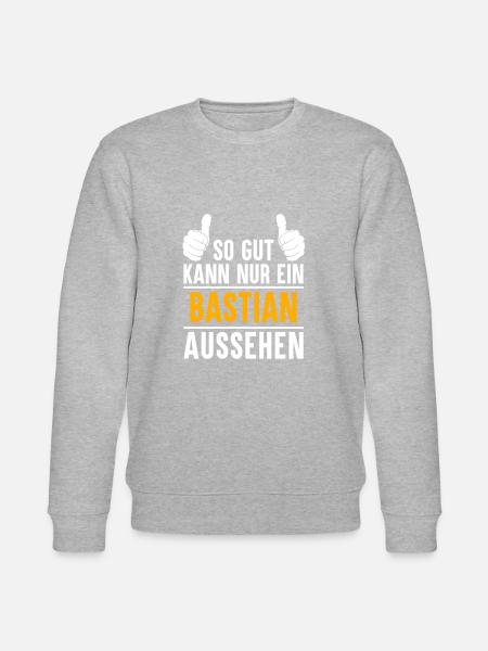 Bastian Vorname Geschenk - Stanley/Stella Unisex Bio-Sweatshirt CHANGER - Grau meliert