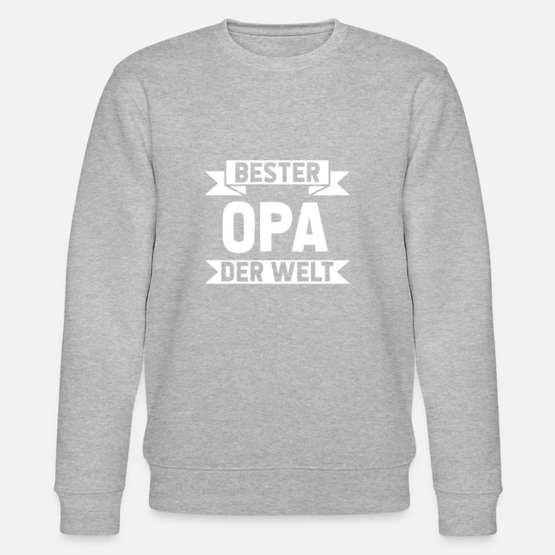 Bester Opa der Welt - Stanley/Stella Unisex Bio-Sweatshirt CHANGER  - Grau meliert