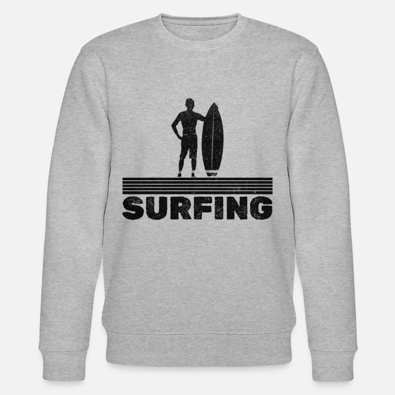 Surfing Man Surfer - Stanley/Stella Unisex Bio-Sweatshirt CHANGER  - Grau meliert