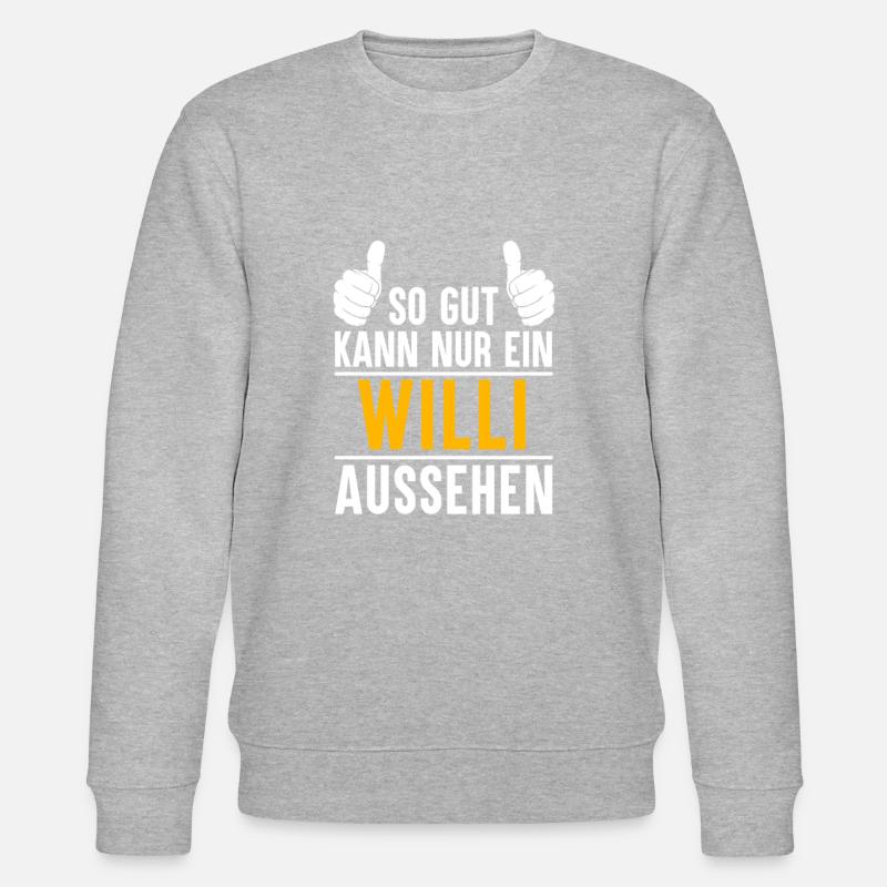 Willi Vorname Name Geschenk - Stanley/Stella Unisex Bio-Sweatshirt CHANGER  - Grau meliert