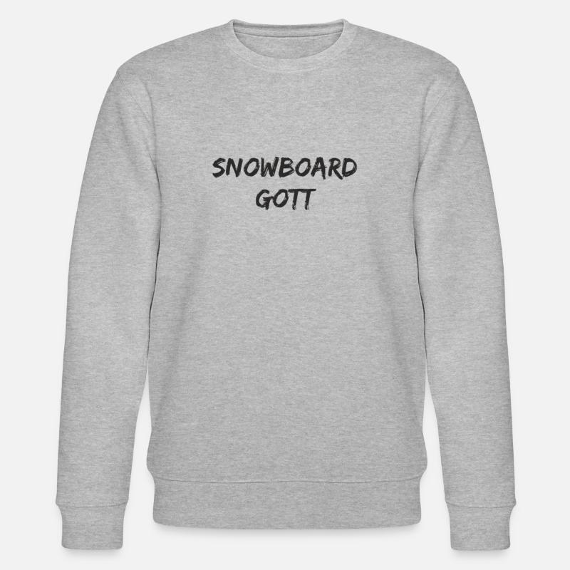 Snowboard - Snowboard Gott - Stanley/Stella Unisex Bio-Sweatshirt CHANGER  - Grau meliert