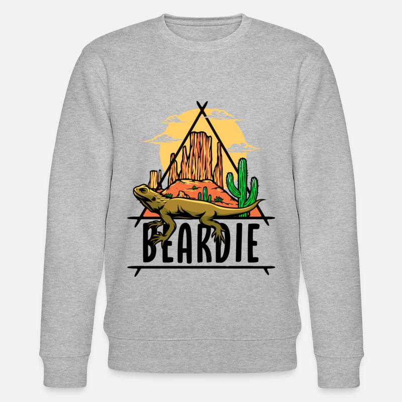 Bartdrachenbesitzer Beardie Keeper - Stanley/Stella Unisex Bio-Sweatshirt CHANGER  - Grau meliert