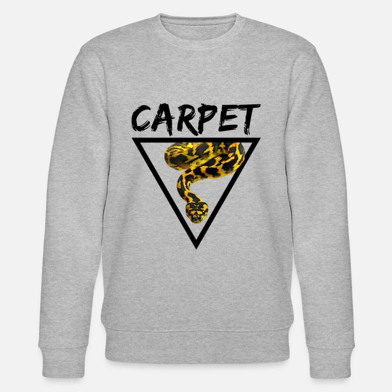 Carpet Python Geometric Snake Owner - Stanley/Stella CHANGER Unisex Organic Sweatshirt - heather grey