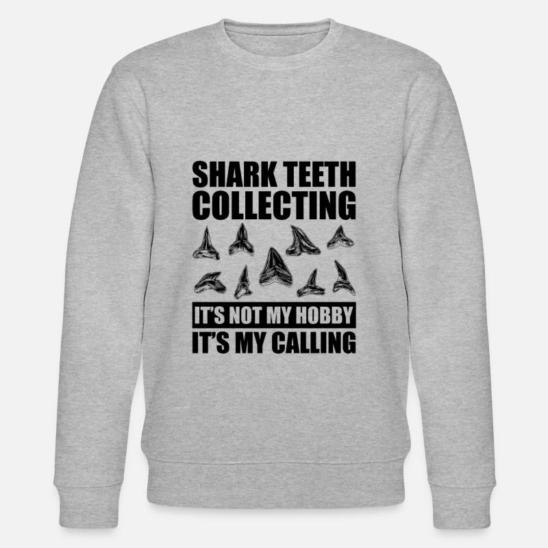 Haifischzähne sammeln - Stanley/Stella Unisex Bio-Sweatshirt CHANGER  - Grau meliert