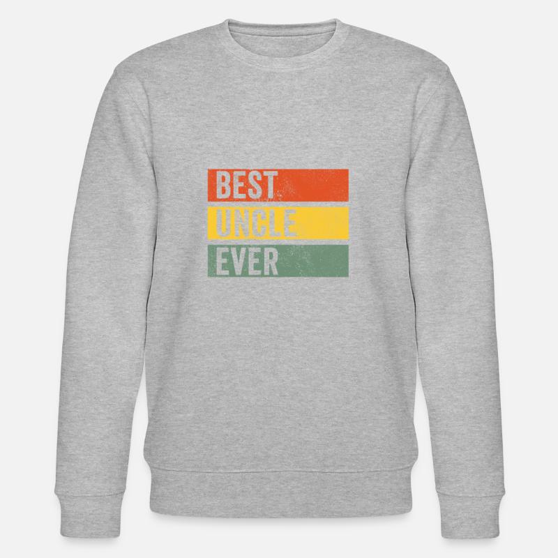 Bester Onkel Geschenk Herren Patenonkel - Stanley/Stella Unisex Bio-Sweatshirt CHANGER - Grau meliert