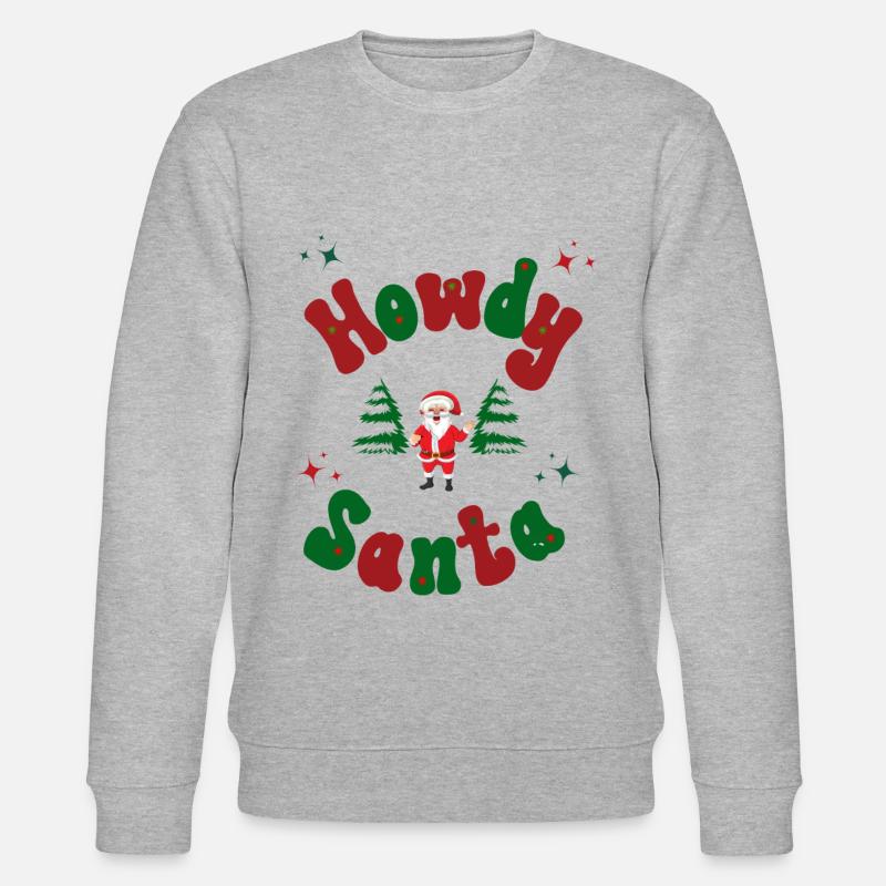 Tenue de Noël Howdy Santa - Sweat bio CHANGER Stanley/Stella Unisexe - gris chiné