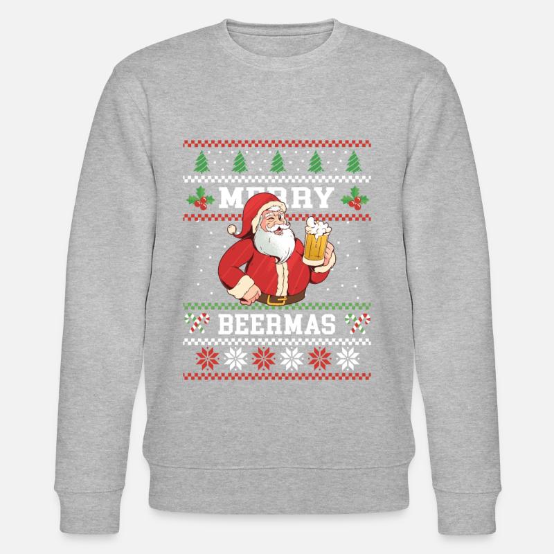 Joyeux Beermas - Sweat bio CHANGER Stanley/Stella Unisexe - gris chiné