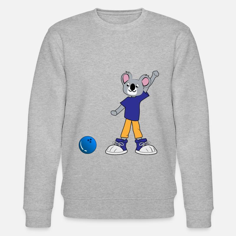 Koala joue au bowling - Sweat bio CHANGER Stanley/Stella Unisexe - gris chiné