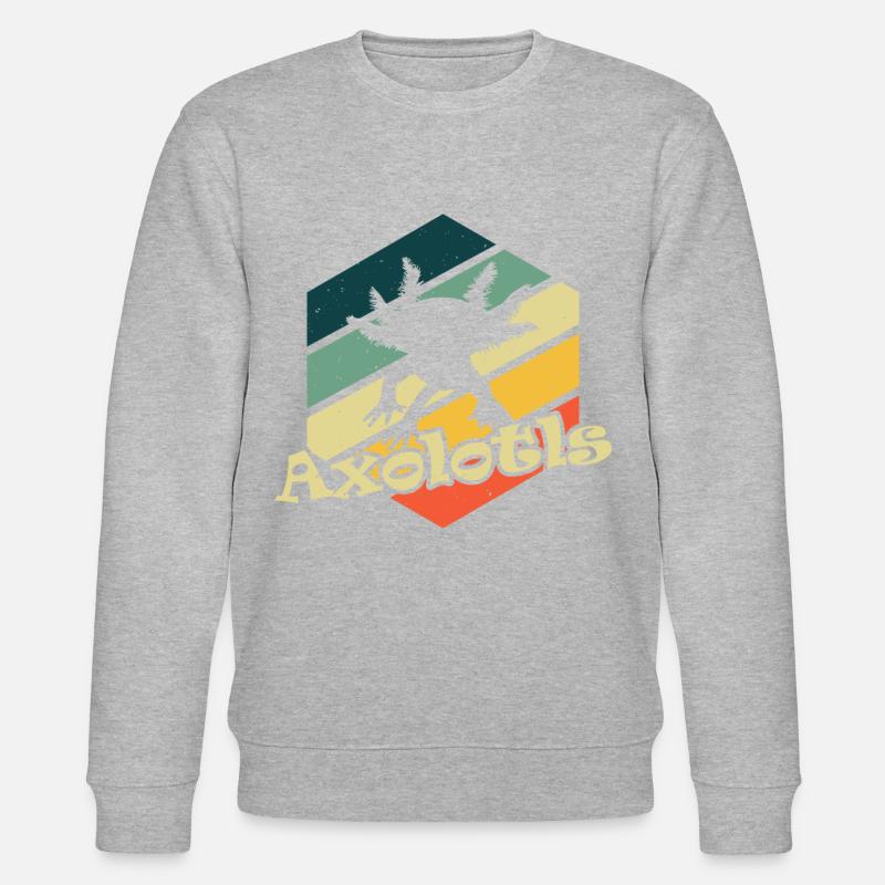 axolotls lovers gift - Stanley/Stella Unisex Bio-Sweatshirt CHANGER  - Grau meliert