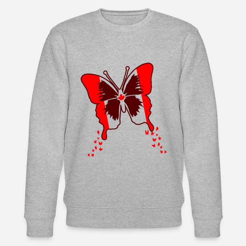 Drapeau du Canada - Sweat bio CHANGER Stanley/Stella Unisexe - gris chiné