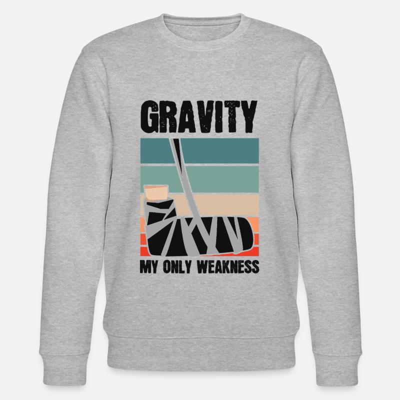 Gravity My Only Weakness Bones - Stanley/Stella CHANGER Unisex Organic Sweatshirt - heather grey