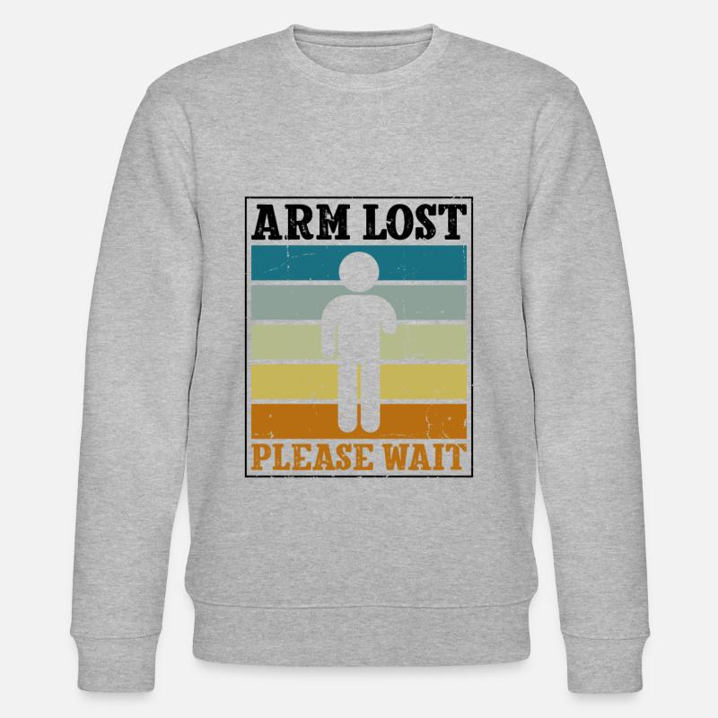 Arm Lost Please Wait - Stanley/Stella Unisex Bio-Sweatshirt CHANGER  - Grau meliert