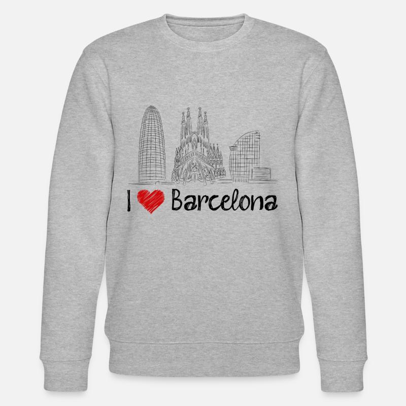 Ich Liebe Barcelona - Stanley/Stella Unisex Bio-Sweatshirt CHANGER - Grau meliert