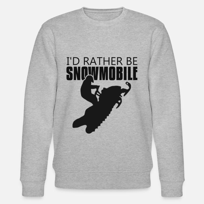 I would rather - Stanley/Stella CHANGER Unisex Organic Sweatshirt - heather grey
