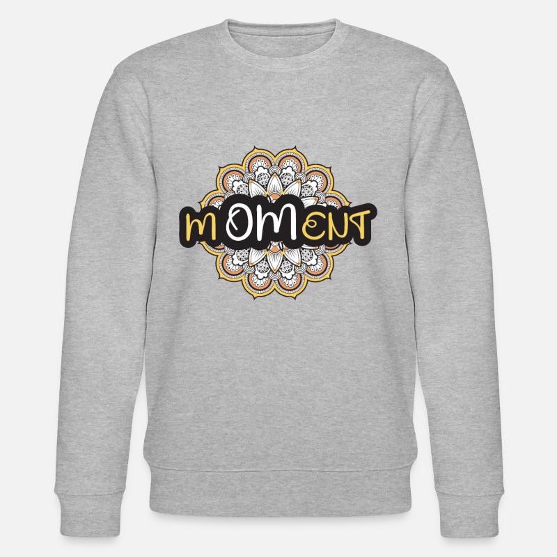 M-OM-ent Mandala Yoga - Stanley/Stella Unisex Bio-Sweatshirt CHANGER  - Grau meliert