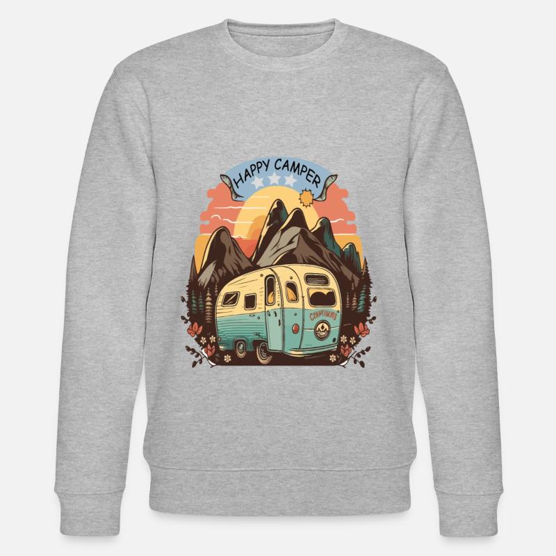 Glücklicher Camper - Stanley/Stella Unisex Bio-Sweatshirt CHANGER  - Grau meliert