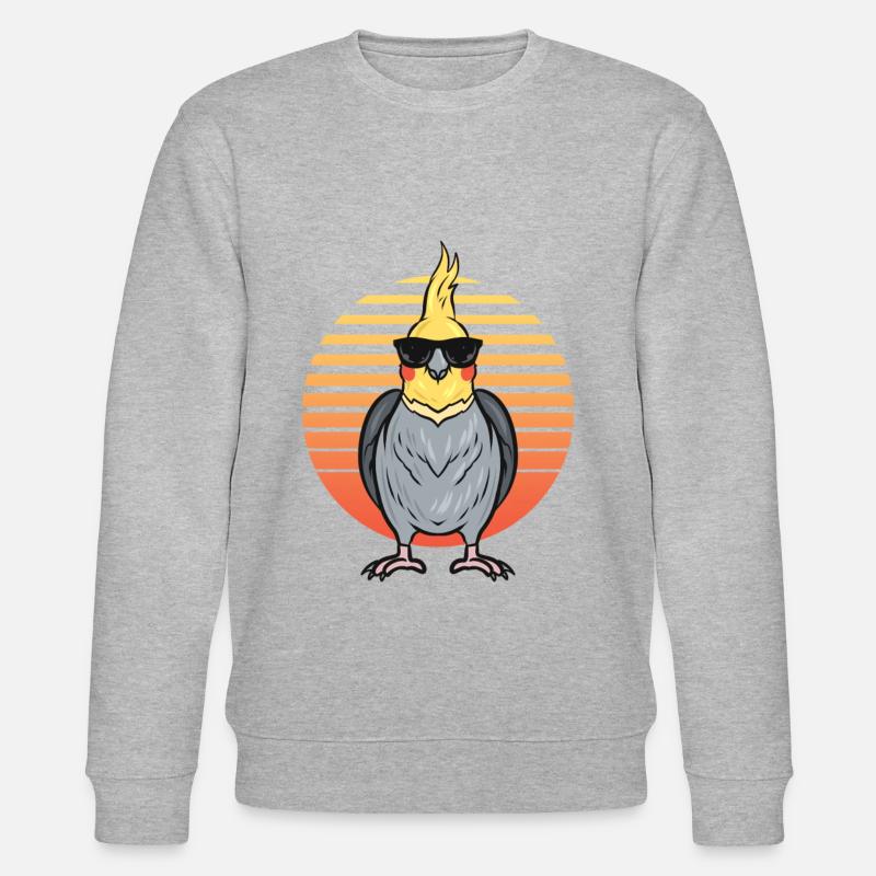 Nymphensittich - Stanley/Stella Unisex Bio-Sweatshirt CHANGER  - Grau meliert