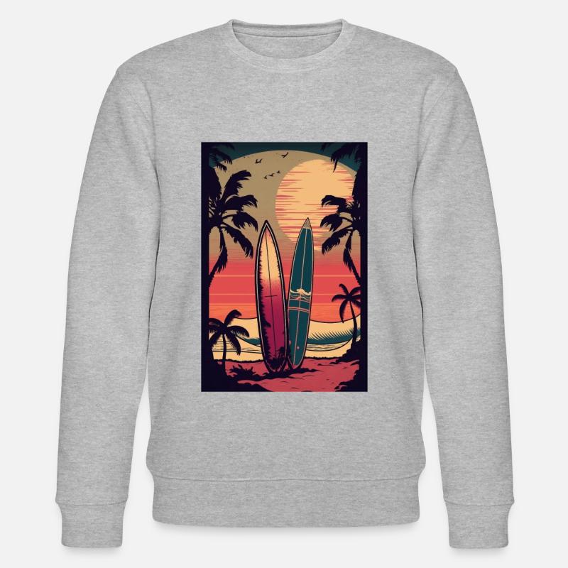 Style Rétro Surf - Sweat bio CHANGER Stanley/Stella Unisexe - gris chiné