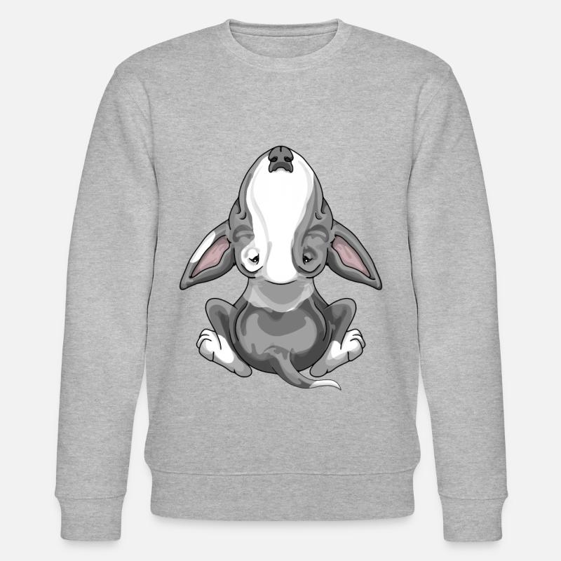 Bullterrier bekämpft graue Flecken - Stanley/Stella Unisex Bio-Sweatshirt CHANGER  - Grau meliert