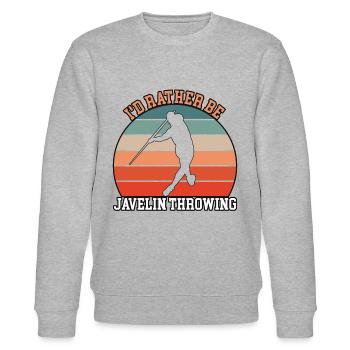 Rather Be Javelin Throwing - Stanley/Stella CHANGER Unisex Organic Sweatshirt - heather grey - Front - Nik (191cm) & Marisol (170cm)