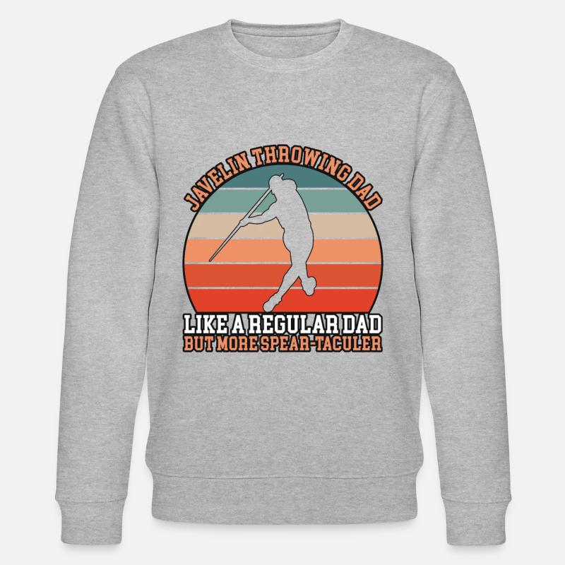 Papa lanceur de javelot - Sweat bio CHANGER Stanley/Stella Unisexe - gris chiné