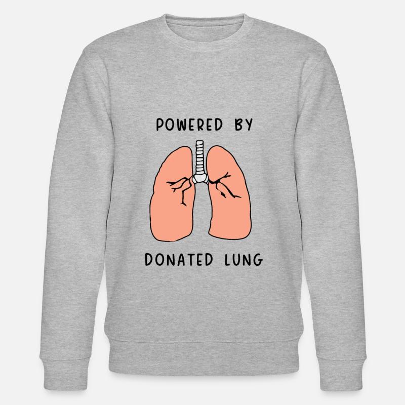 powered by donated Lung - Stanley/Stella Unisex Bio-Sweatshirt CHANGER  - Grau meliert