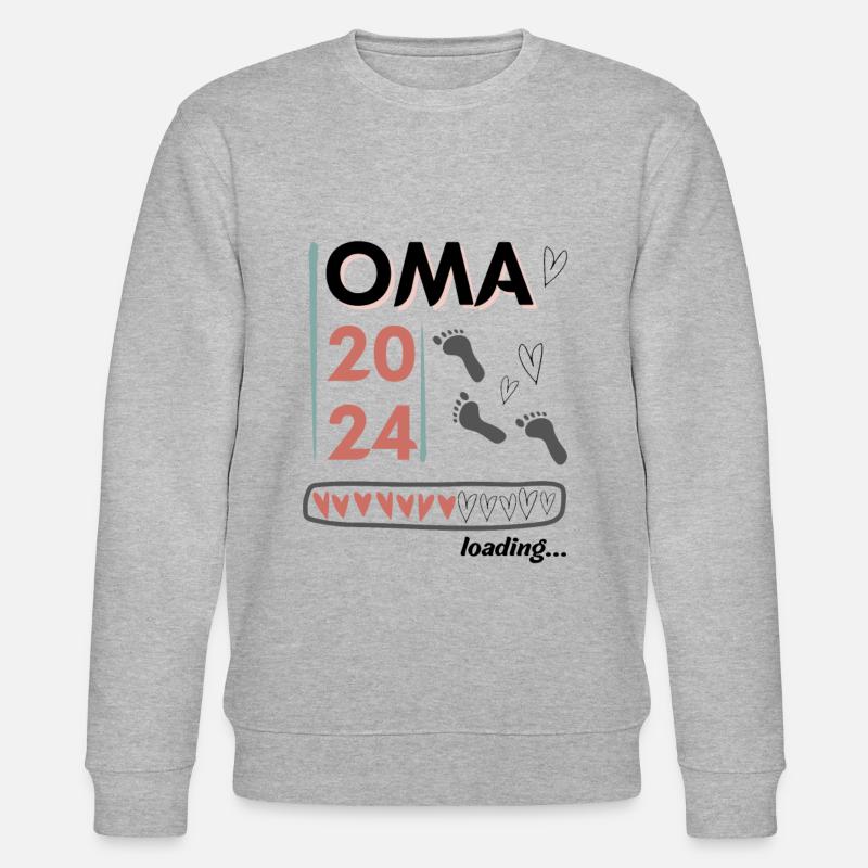 Grandma 2024 loading... - Stanley/Stella CHANGER Unisex Organic Sweatshirt - heather grey