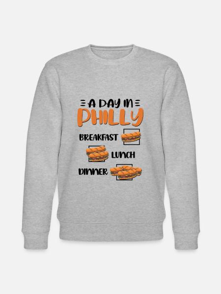 Philly Breakfast Sandwich - Stanley/Stella Unisex Bio-Sweatshirt CHANGER  - Grau meliert