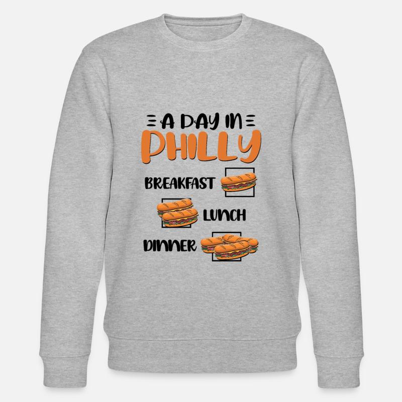 Philly Breakfast Sandwich - Stanley/Stella Unisex Bio-Sweatshirt CHANGER  - Grau meliert