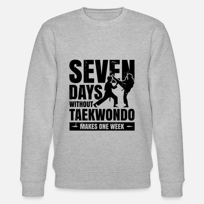 Seven days without Taekwondo - Stanley/Stella Unisex Bio-Sweatshirt CHANGER  - Grau meliert
