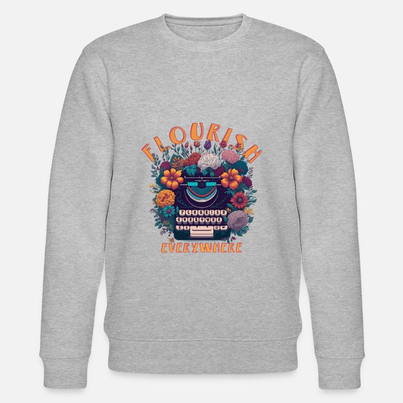 GEDEIHEN ÜBERALL - Stanley/Stella Unisex Bio-Sweatshirt CHANGER  - Grau meliert