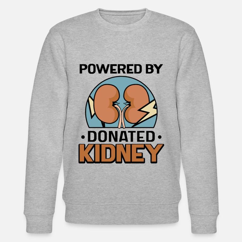 powered by donated Kidney - Stanley/Stella Unisex Bio-Sweatshirt CHANGER  - Grau meliert