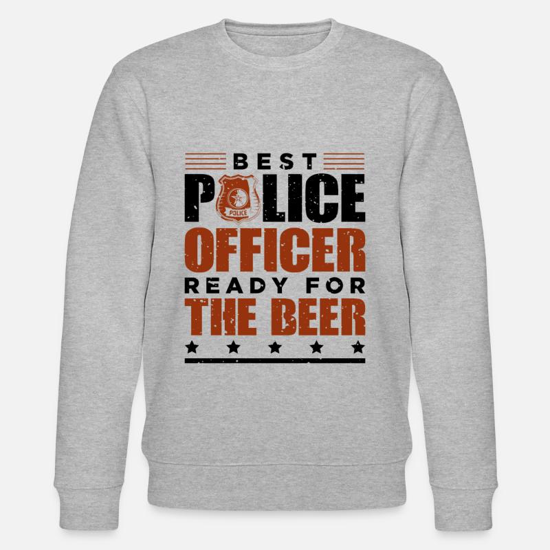 Polizei Polizist Polizeibeamte - Stanley/Stella Unisex Bio-Sweatshirt CHANGER - Grau meliert