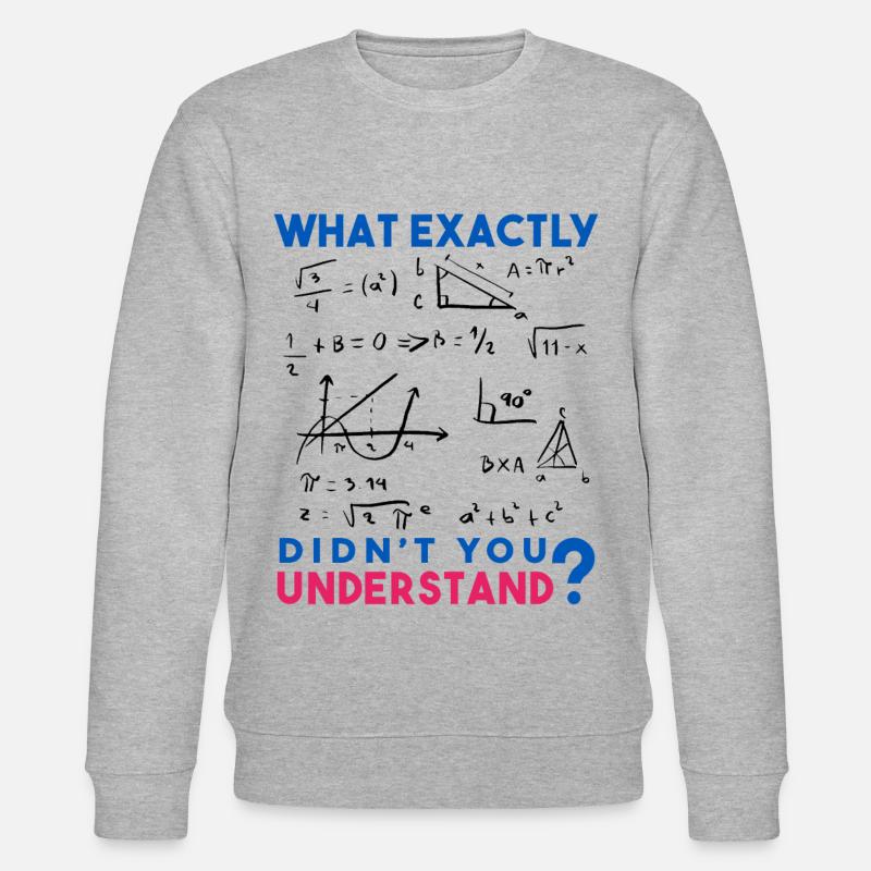 Lustige Mathe Sprüche, Physik und Mathe Formel - Stanley/Stella Unisex Bio-Sweatshirt CHANGER - Grau meliert
