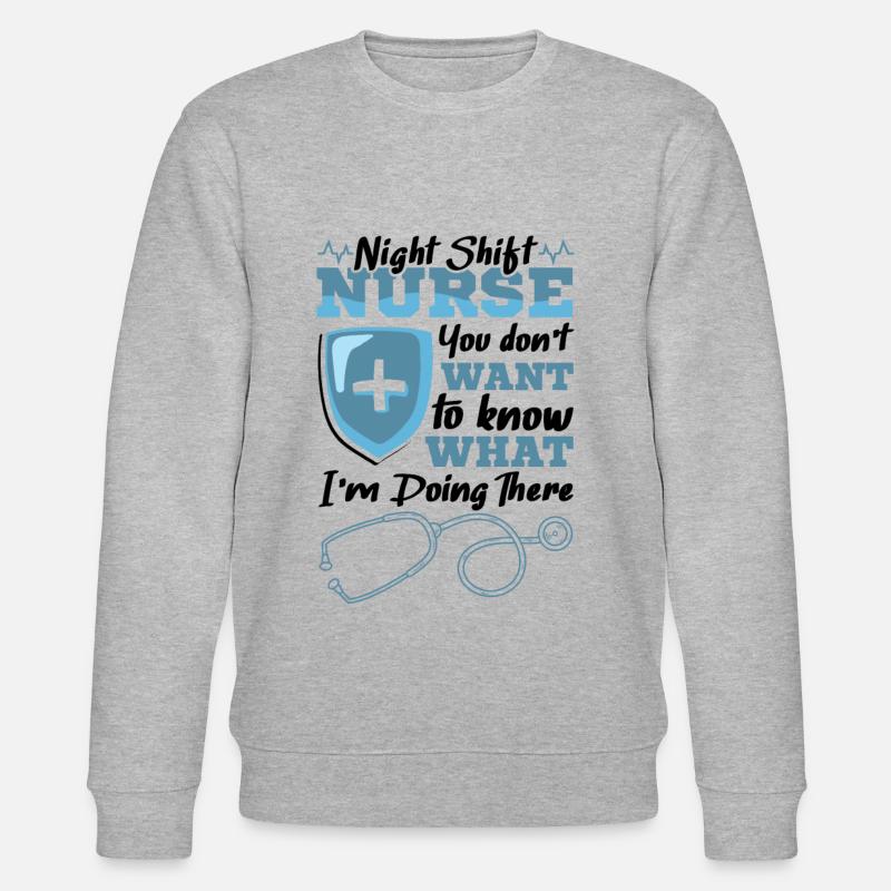 Night Shift Nurse - Stanley/Stella Unisex Bio-Sweatshirt CHANGER  - Grau meliert