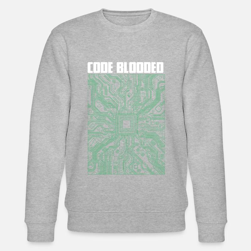 Code blooded - Stanley/Stella CHANGER Unisex Organic Sweatshirt - heather grey