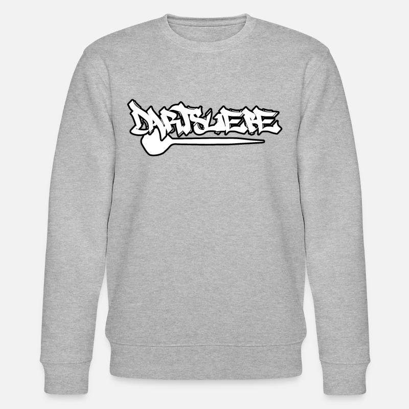 Dartsliebe_schwarz - Stanley/Stella Unisex Bio-Sweatshirt CHANGER  - Grau meliert