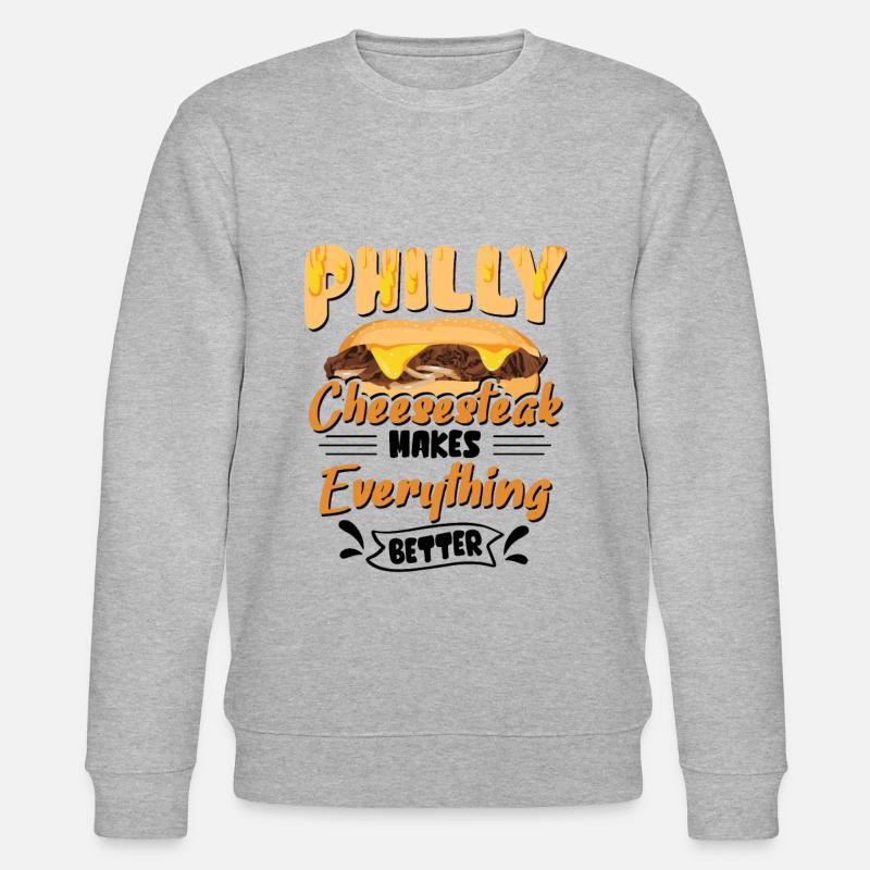 Philly Breakfast Sandwich - Stanley/Stella Unisex Bio-Sweatshirt CHANGER  - Grau meliert