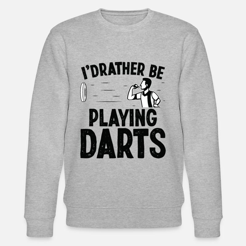 I'd rather be playing darts - Stanley/Stella Unisex Bio-Sweatshirt CHANGER  - Grau meliert