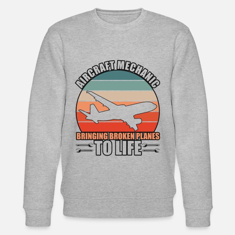 Flugzeugtechniker - Stanley/Stella Unisex Bio-Sweatshirt CHANGER  - Grau meliert