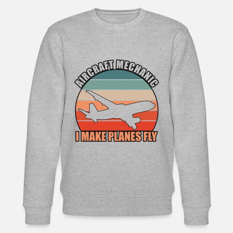 Technicien d’aéronefs - Sweat bio CHANGER Stanley/Stella Unisexe - gris chiné