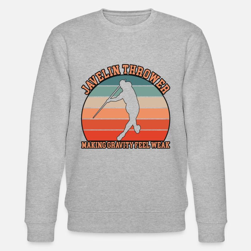 Speerwerfer Design - Stanley/Stella Unisex Bio-Sweatshirt CHANGER  - Grau meliert